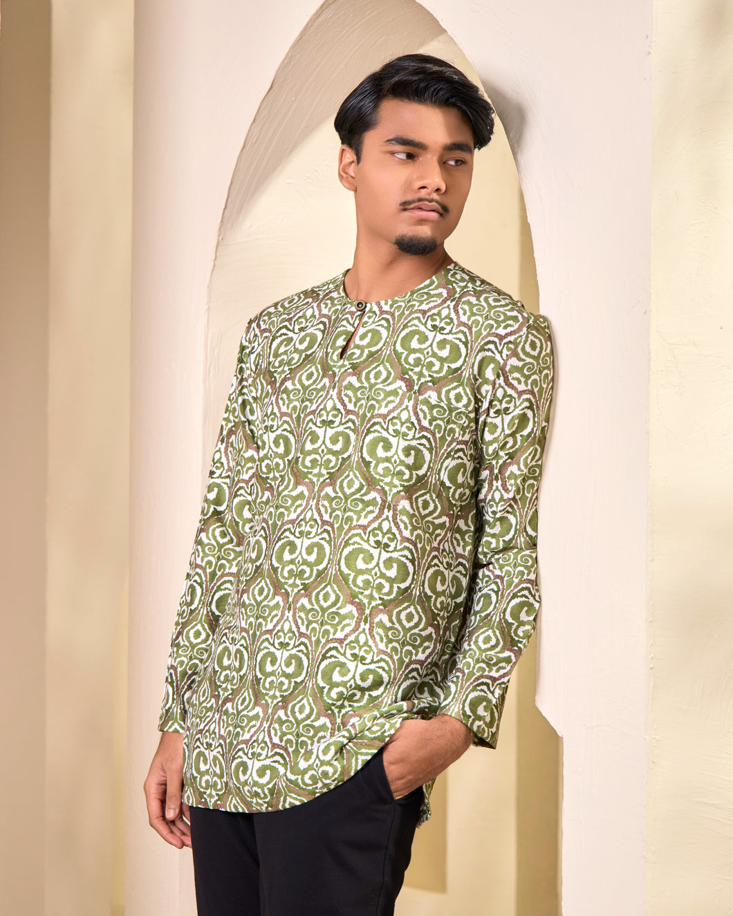 KURTA JEBAT - OLIVE GREEN