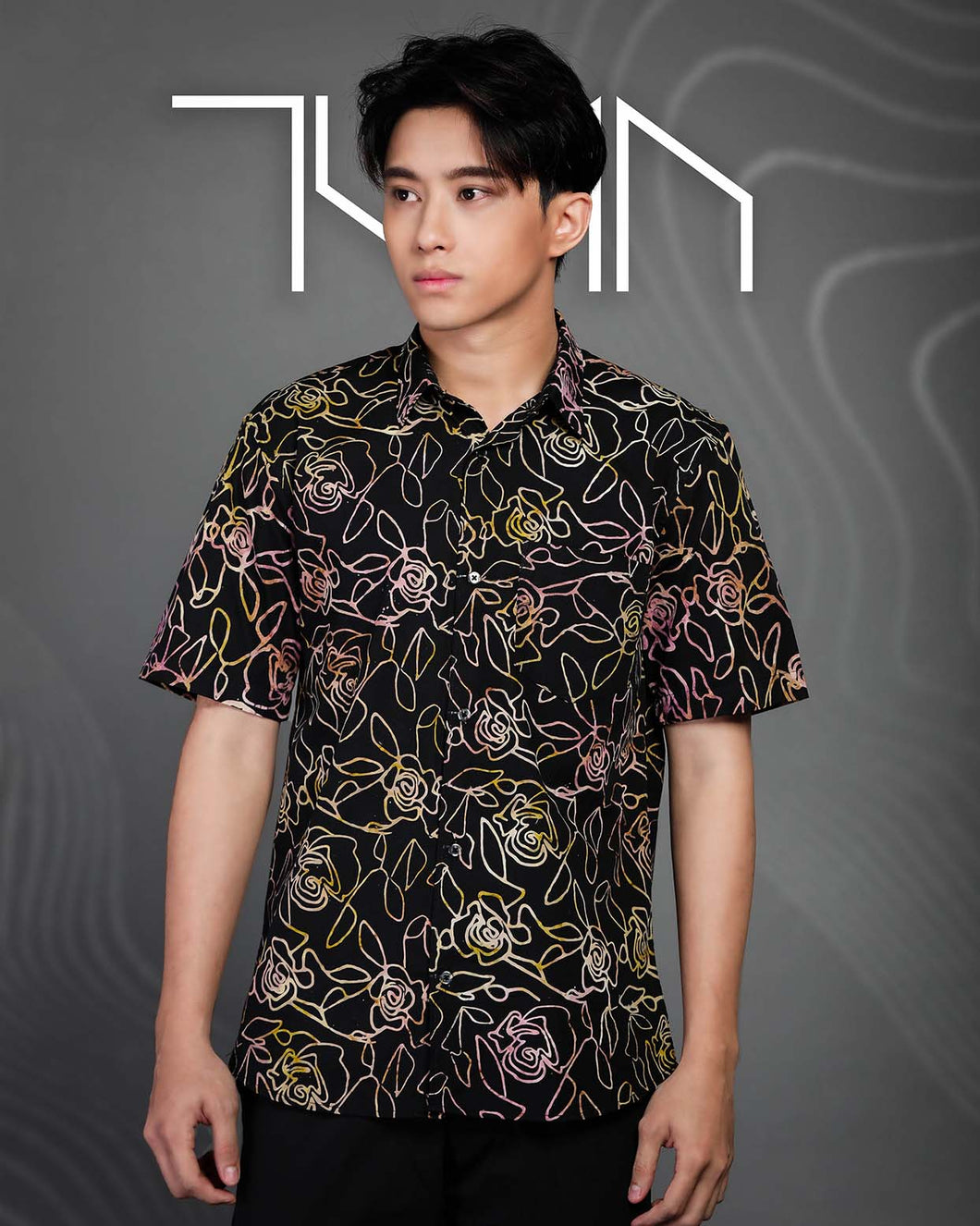 Exclusive Batik Shirts ( Black Rose )